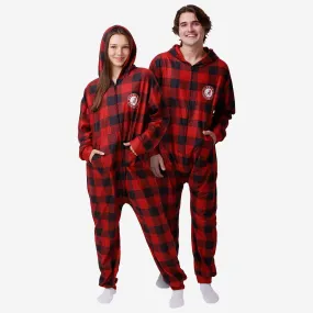 Alabama Crimson Tide Plaid One Piece Pajamas