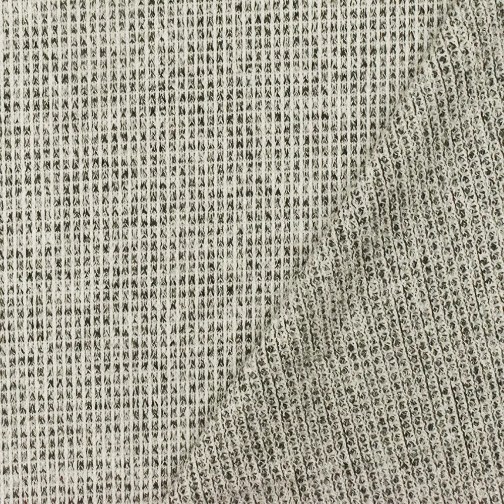 Basic Black-White-Gray Stretch Textured Knit Fabric