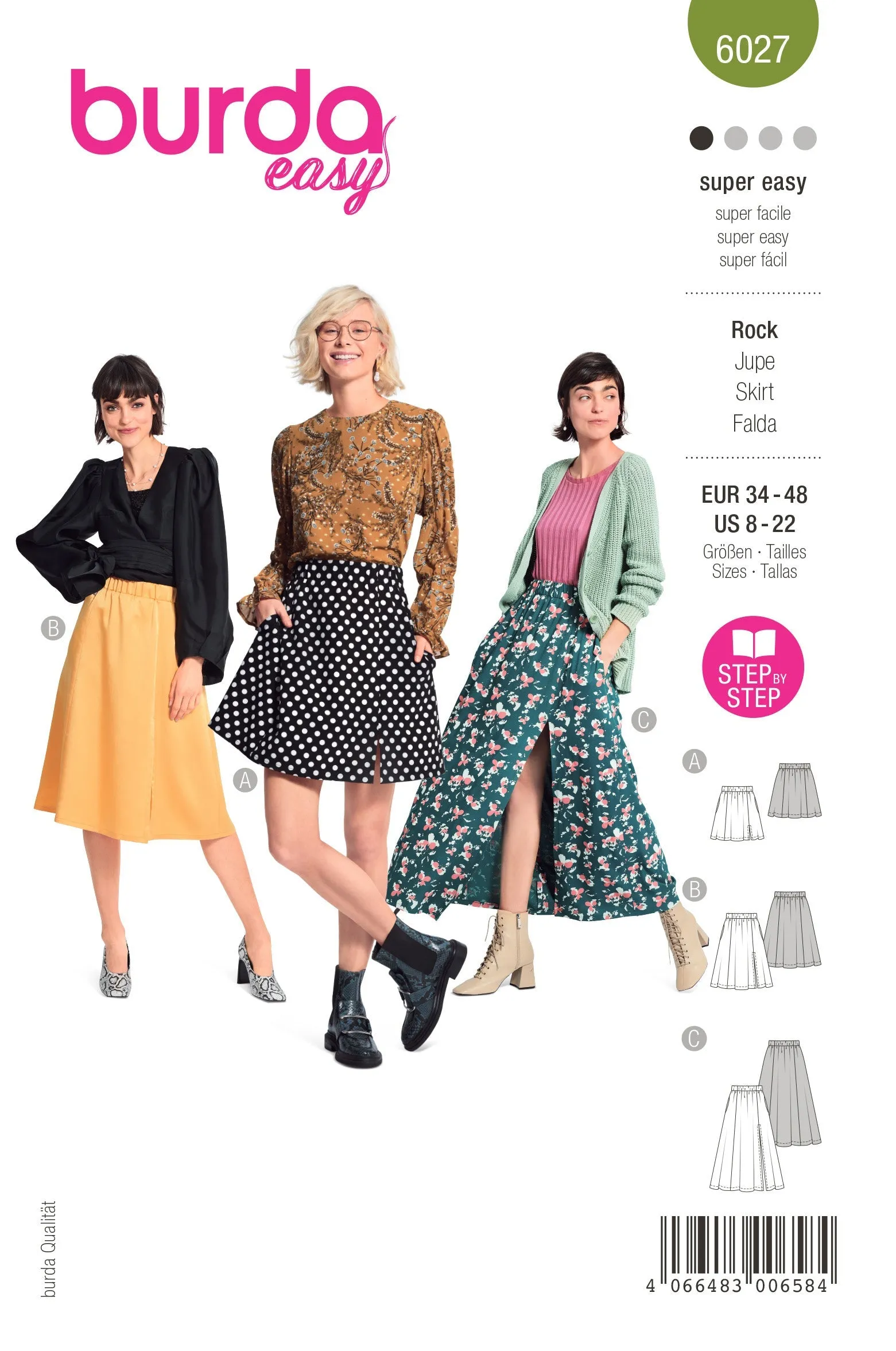 Burda Style Pattern 6027 EASY Skirt