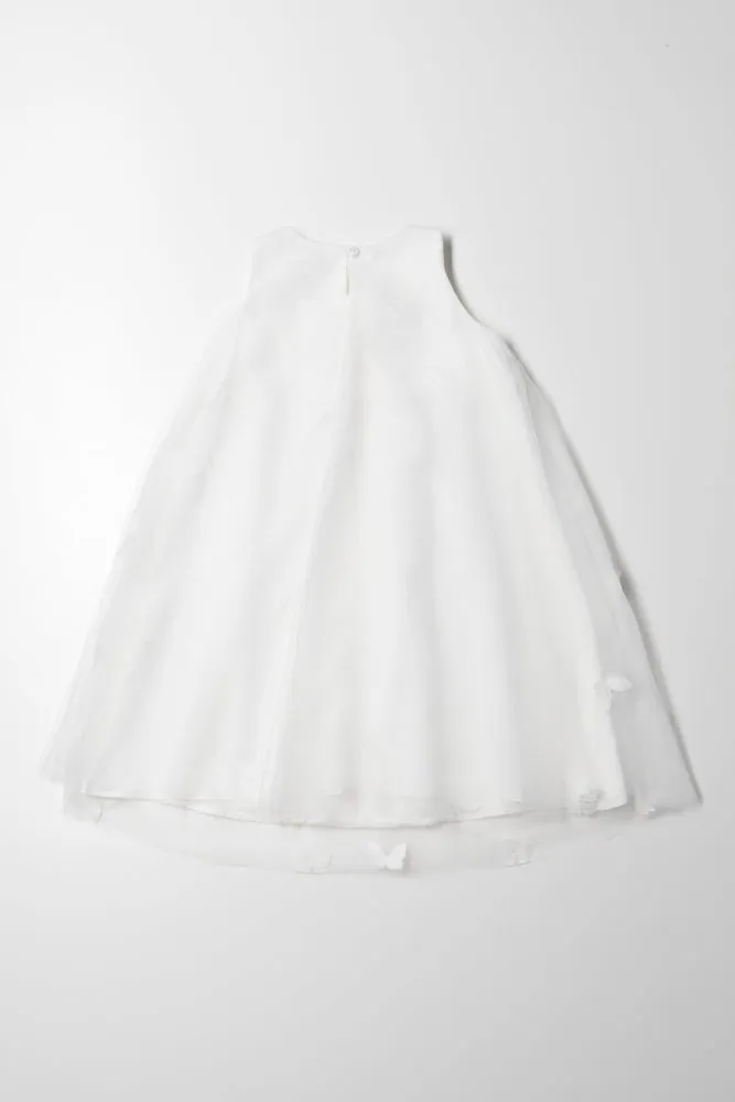 Butterfly Sleeveless Dress White