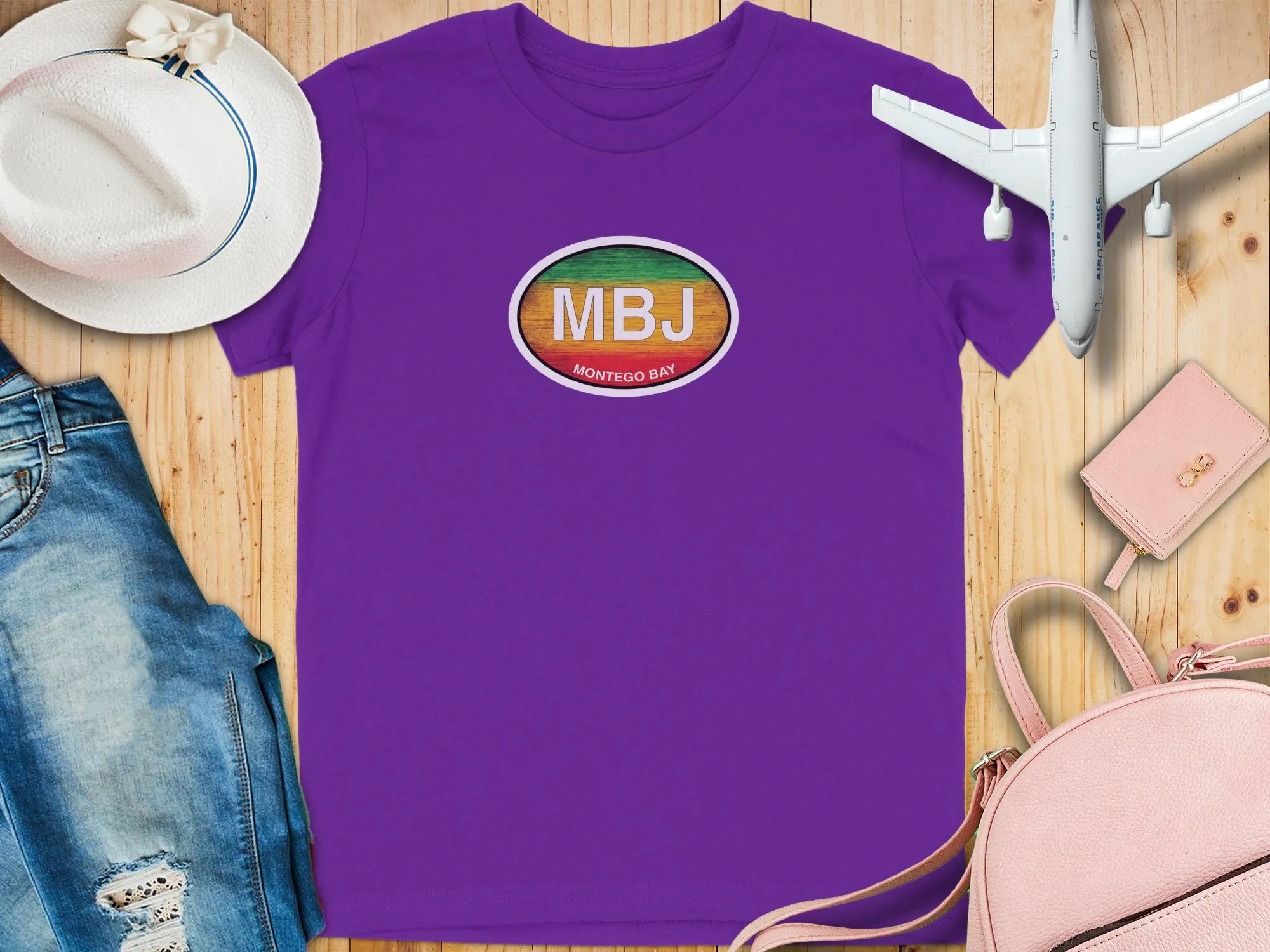 Colorful MBJ Montego Bay Graphic on Stylish T-Shirts