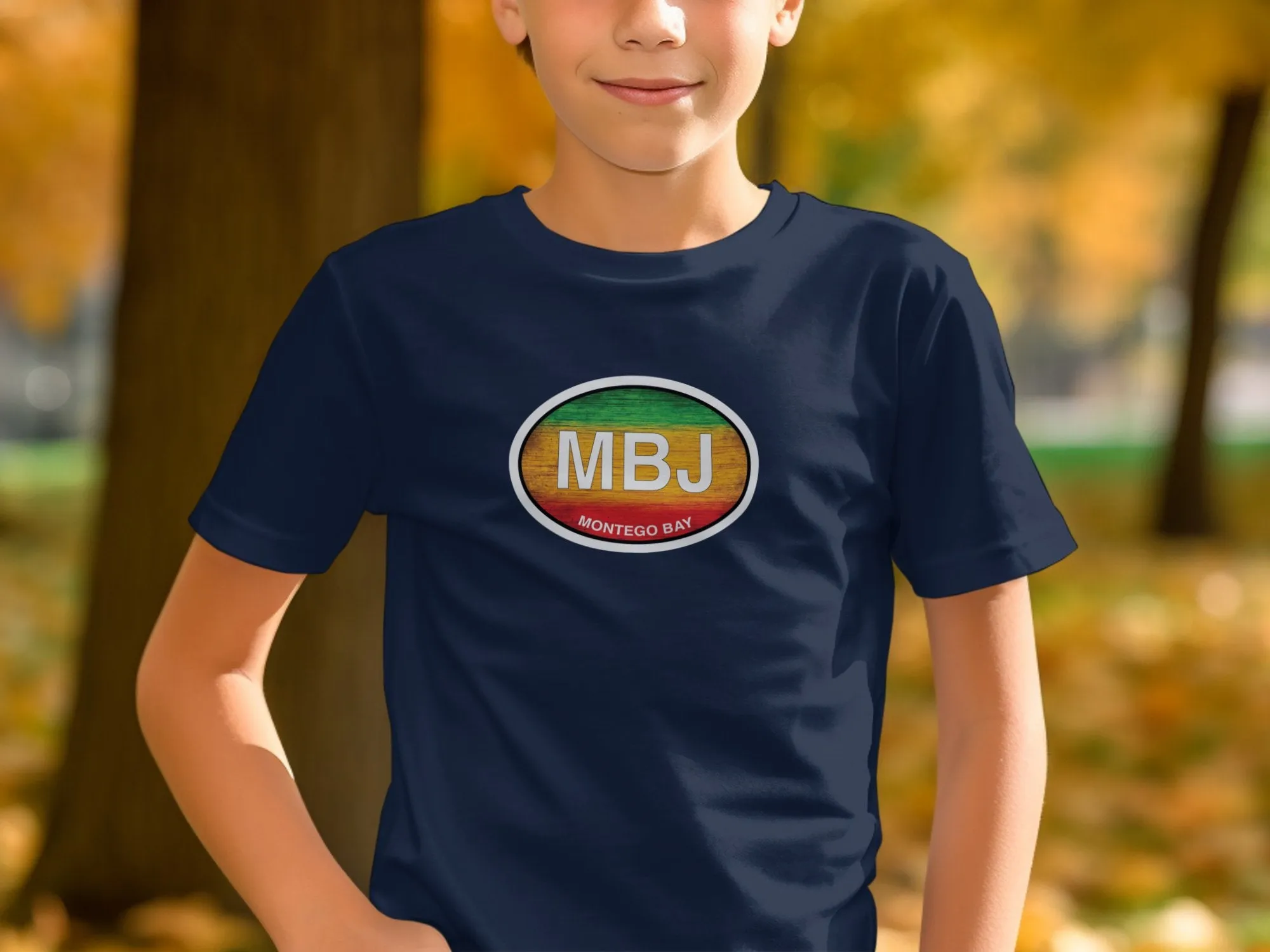 Colorful MBJ Montego Bay Graphic on Stylish T-Shirts