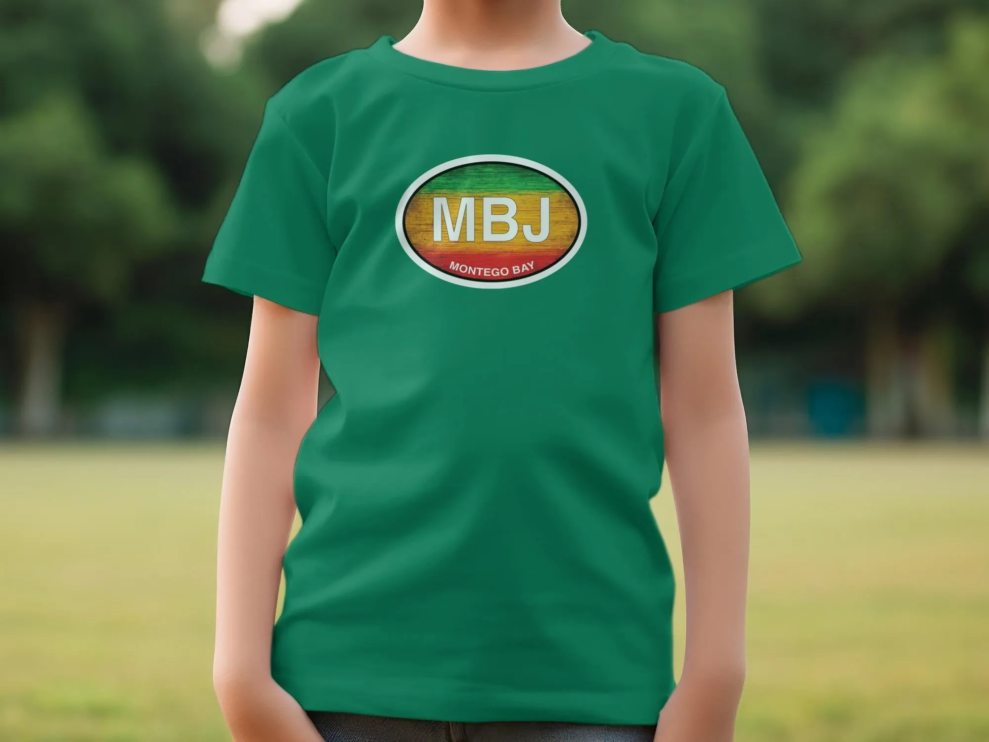 Colorful MBJ Montego Bay Graphic on Stylish T-Shirts