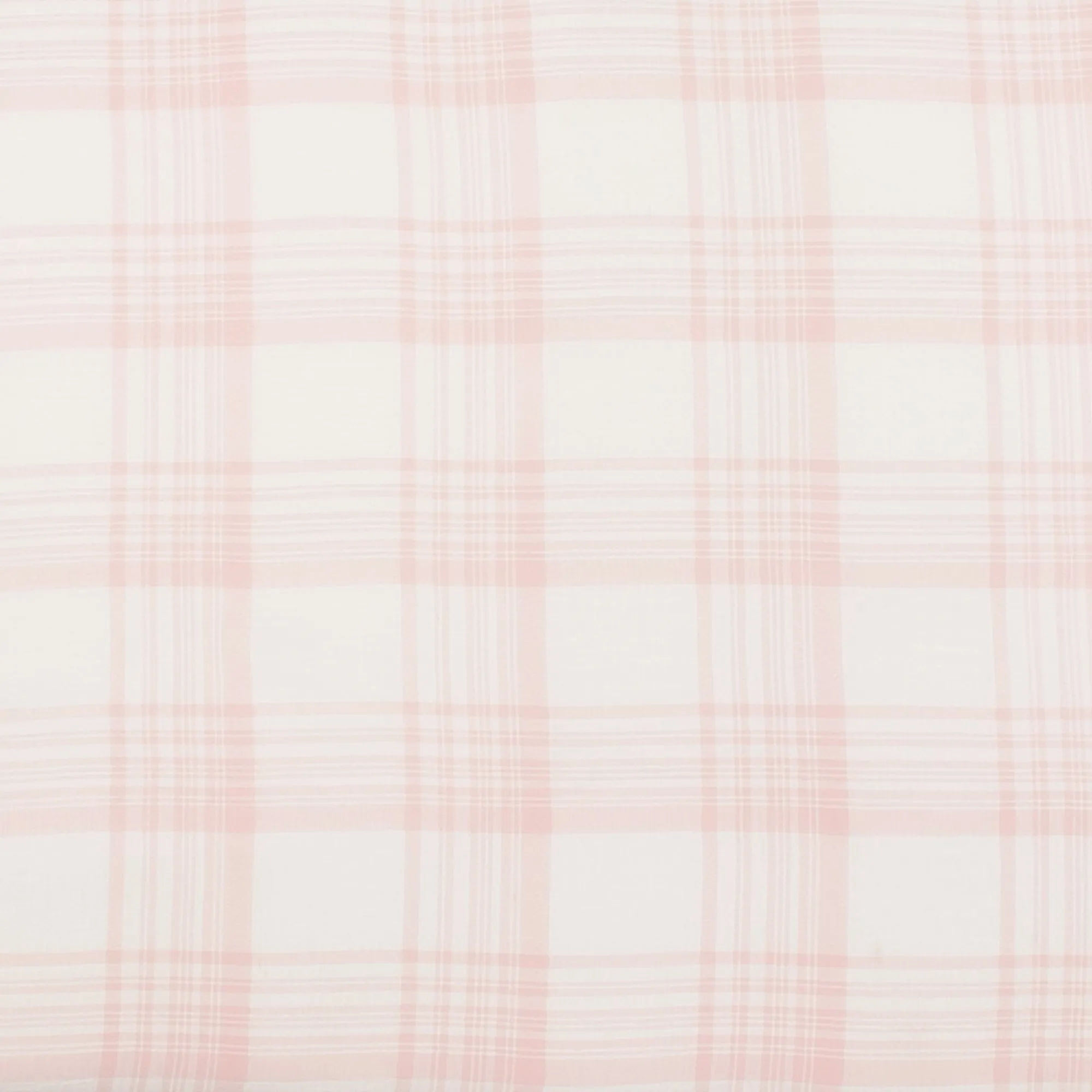 Crepe Chiffon - DAISY - Big Plaid - Light Pink