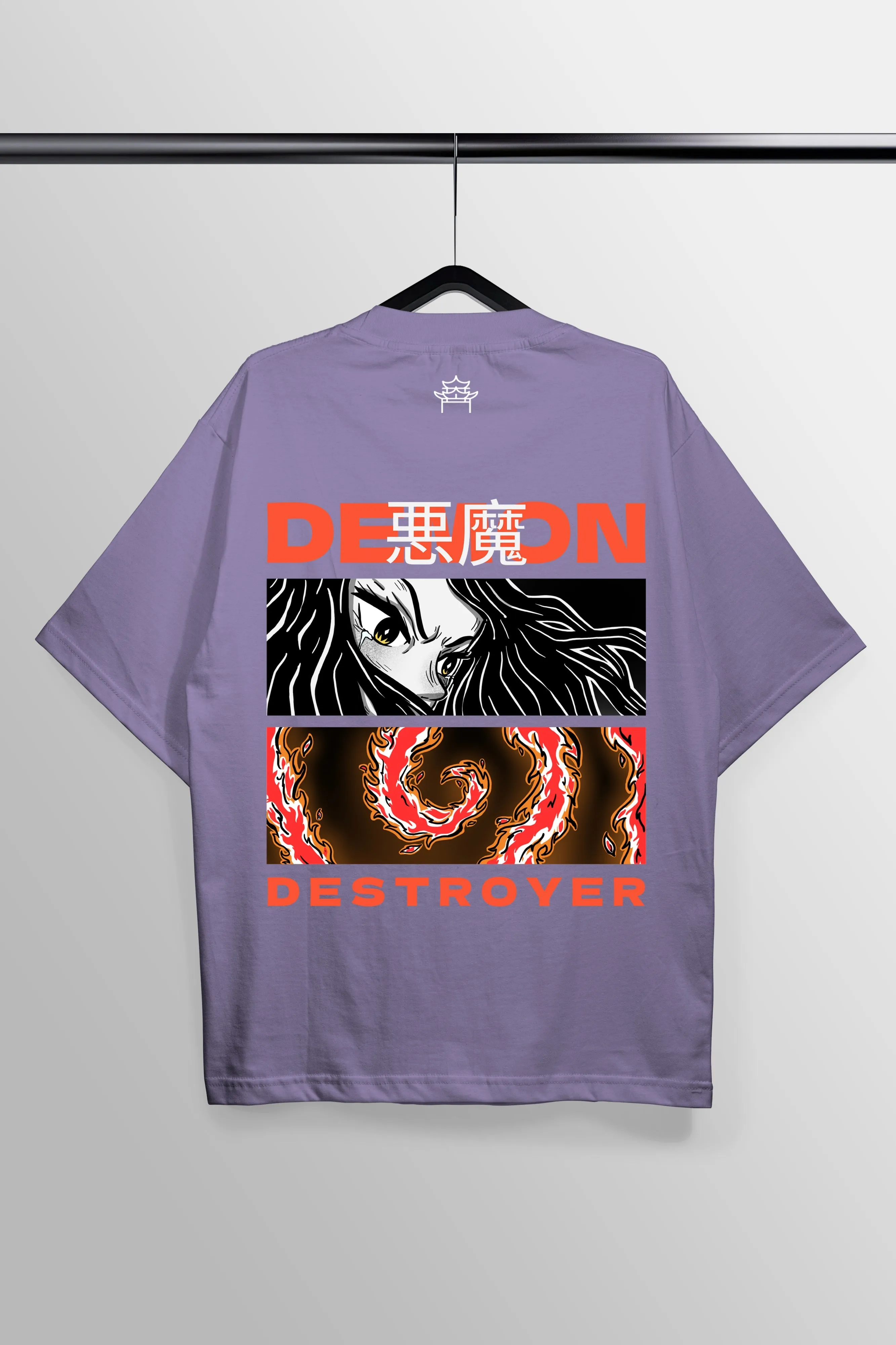 Demon Destroyer Lavender Oversized Tee