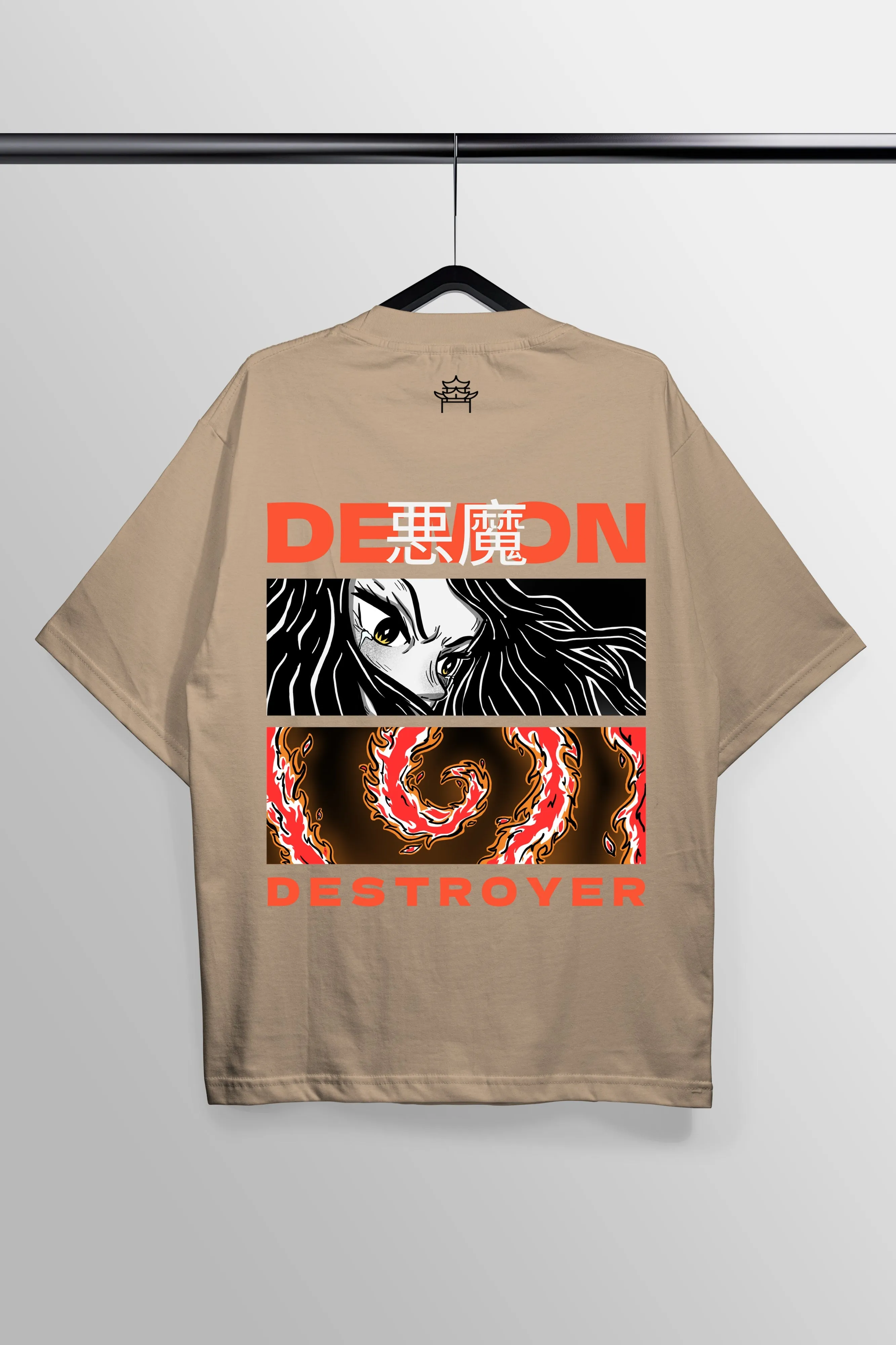 Demon Destroyer Peach Oversized Tee