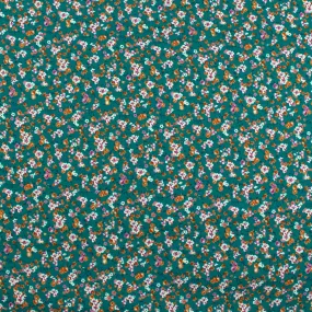 Digital Printed Rayon Twill - SANDRA - 006 - Teal