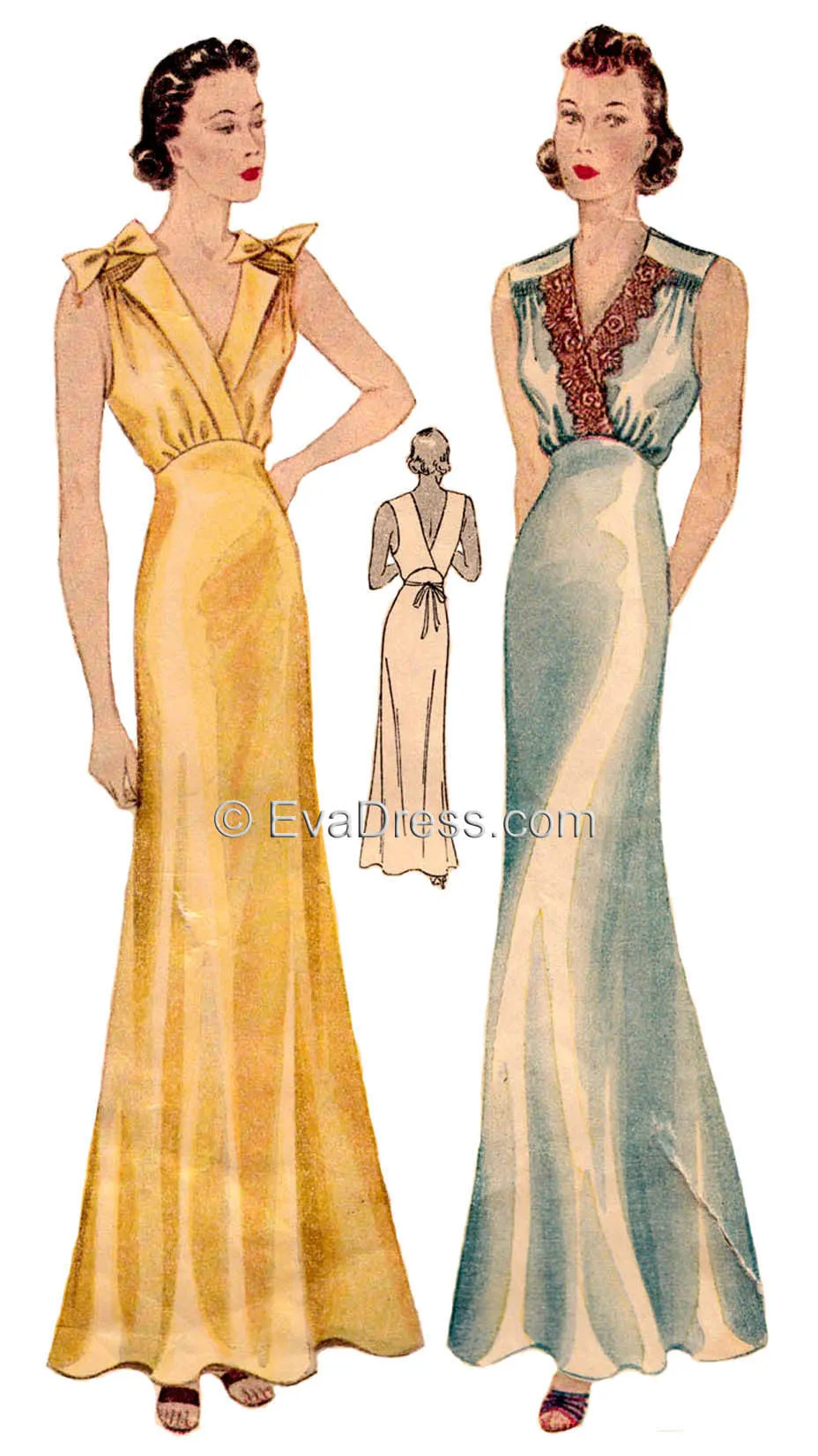 E-PATTERN 1936 Nightgowns E610