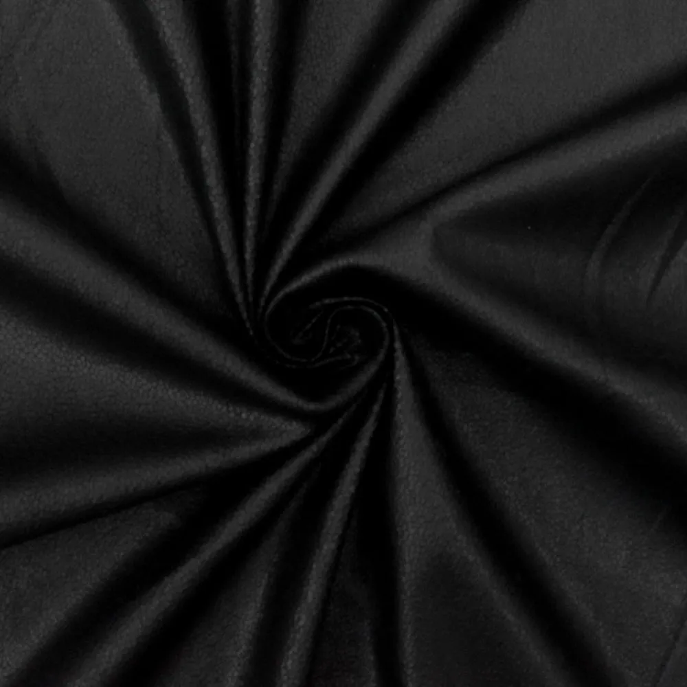 Fantastic Black Texture Pleather Texture Printed Knit Fabric