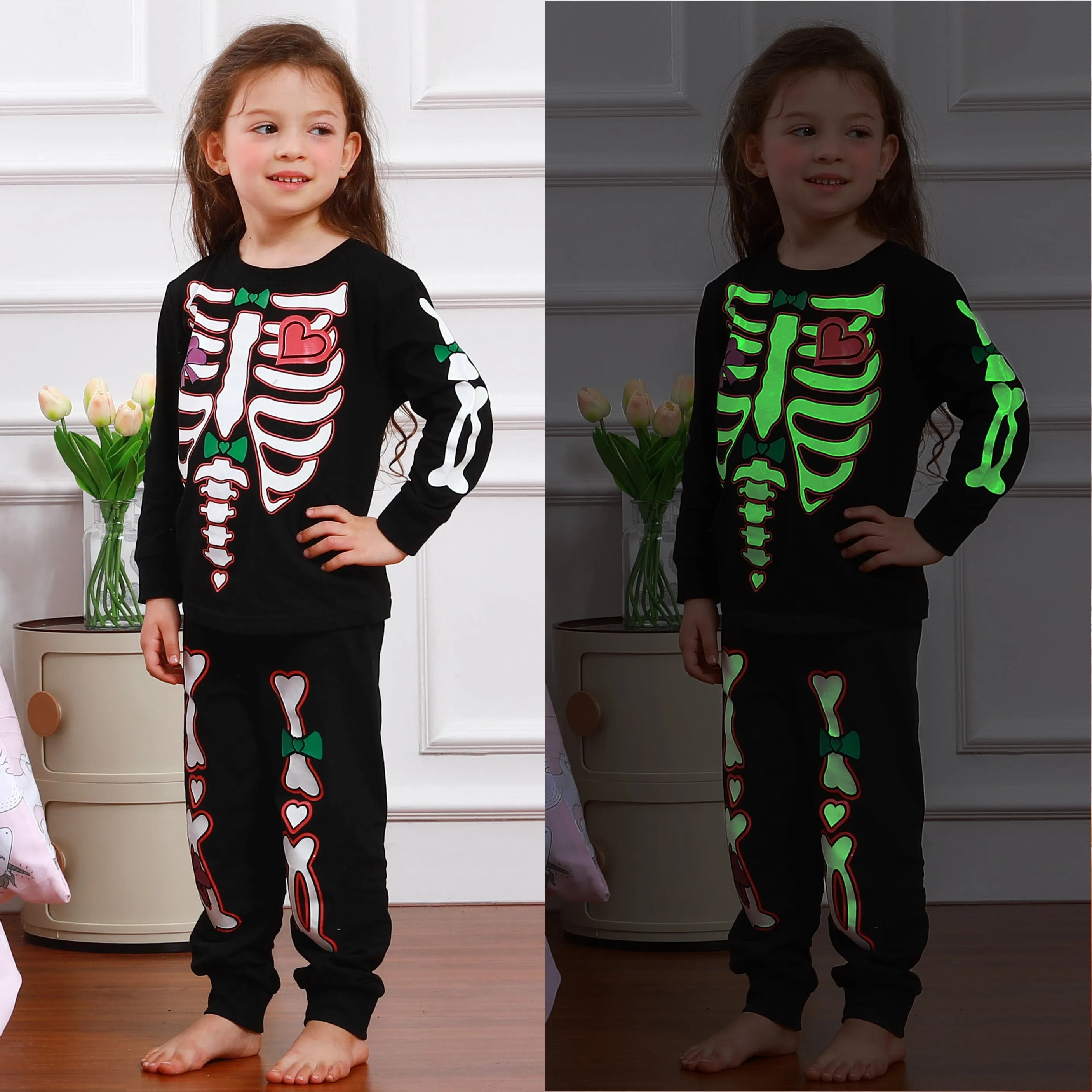 Halloween Skeleton Pajamas Set for Toddlers | Carnival Unicorn Nightwear | Cute Gift Clothing Set for 2-10 y/o