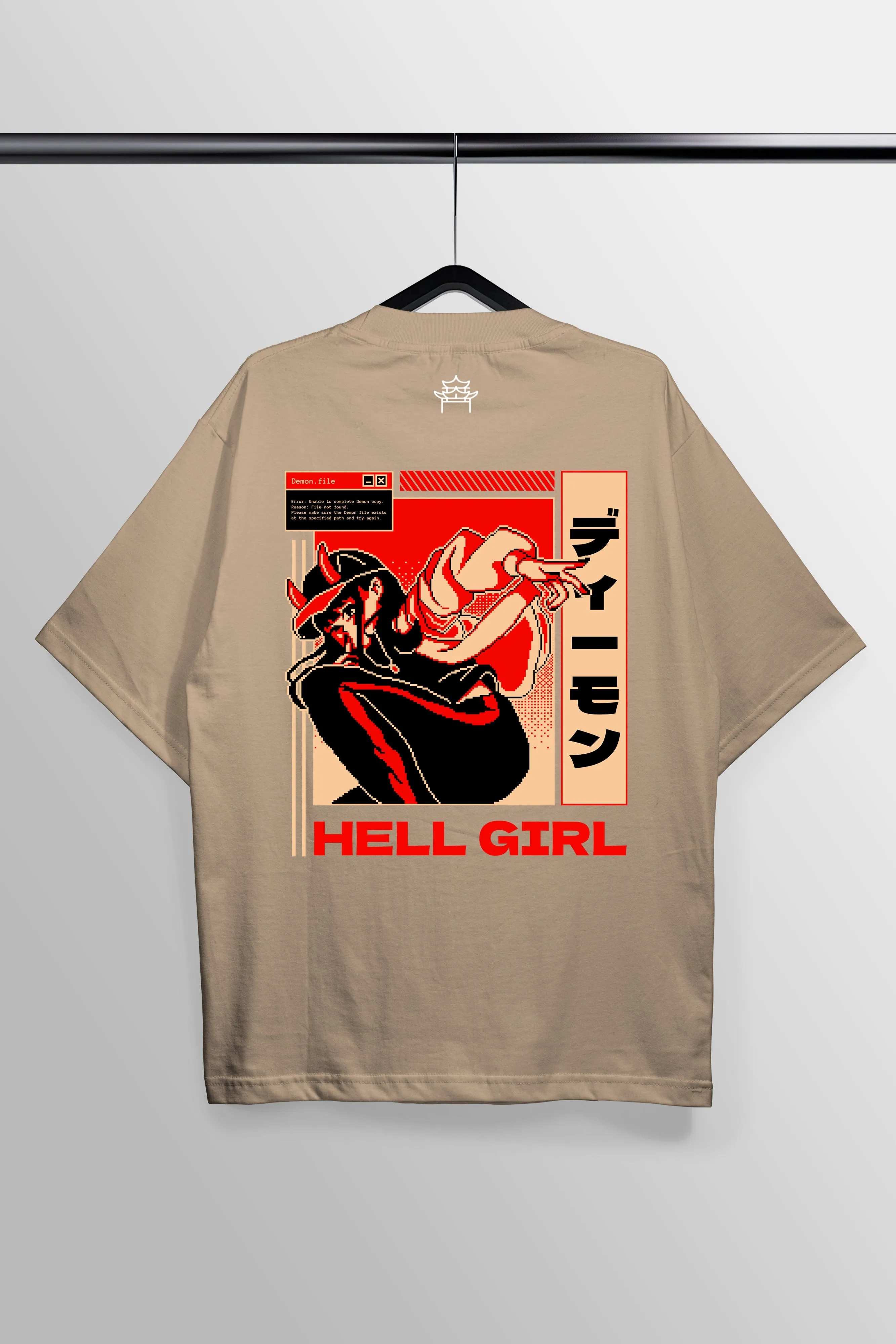 Hell Girl Peach Oversized Tee