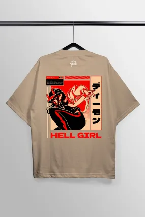 Hell Girl Peach Oversized Tee