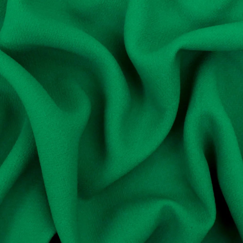 Ivy Green Texture Polyester Double Weave Crepe Momie Woven Fabric