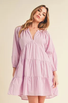 Jenay Tiered Dress Lilac