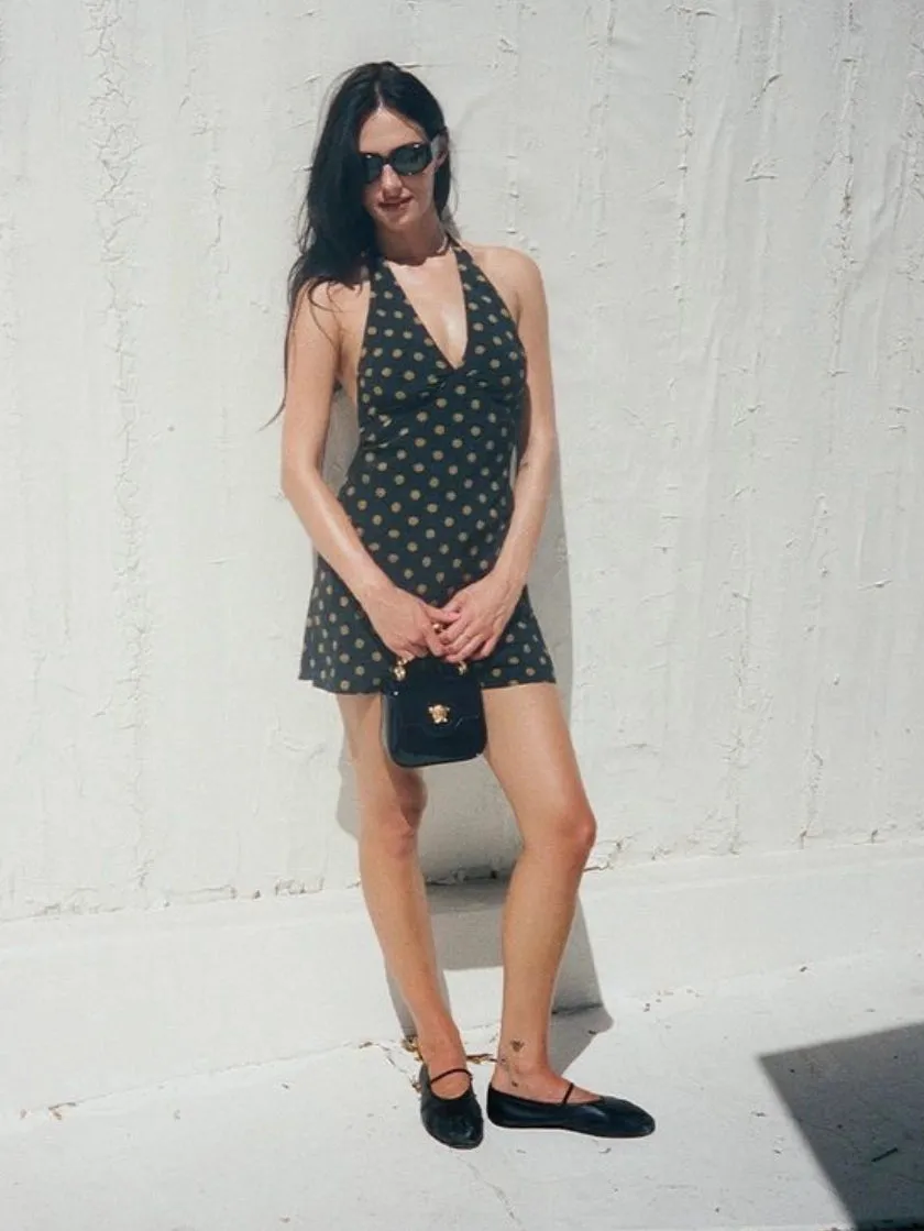 Karishma Polka-Dot Mini Dress