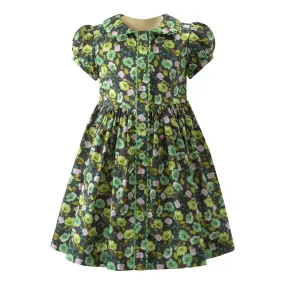 Leafy Bloom Button-front Dress