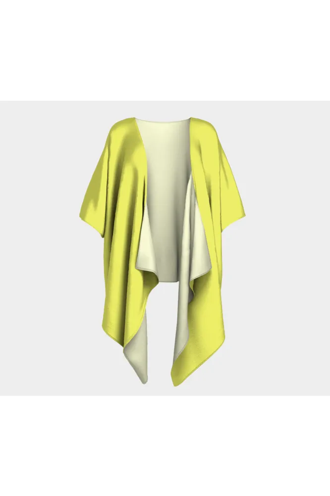 Lemon Yellow Draped Kimono