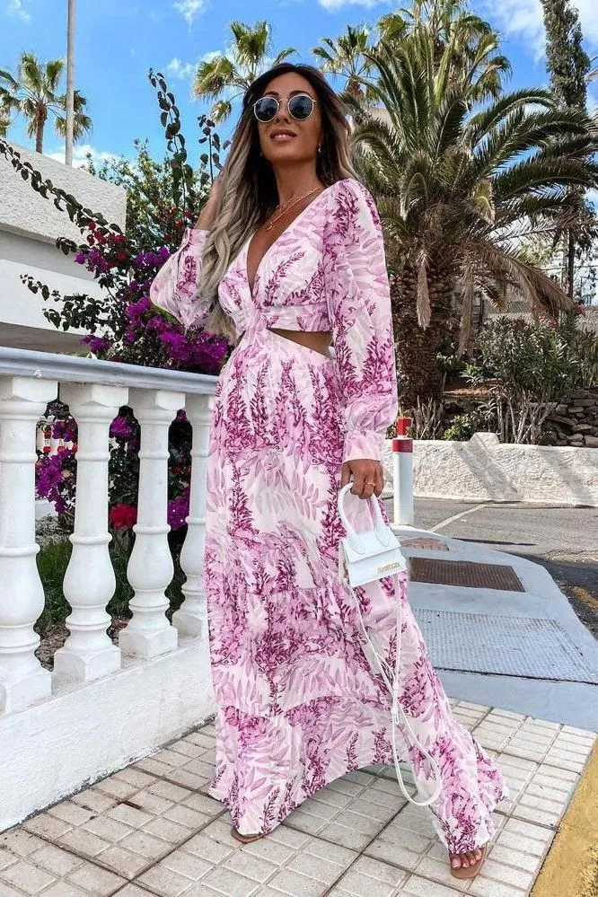 Long sleeved Printed Summer Dress