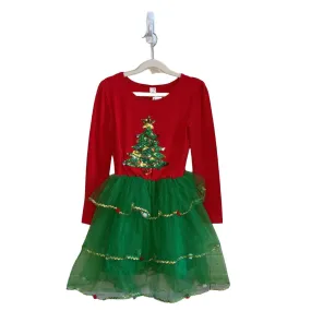 LS Christmas Dress w/Tulle Skirt