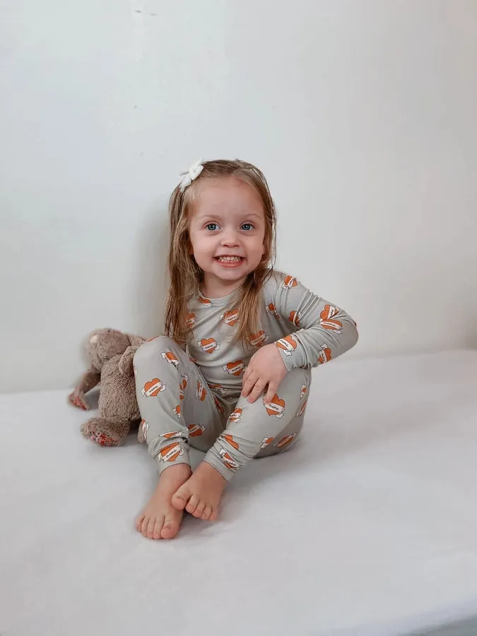 Mama Tattoo Hearts Valentine's Day 2pc Bamboo Pajamas