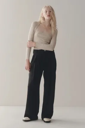 Marle Willow Pant - Sandwashed Silk-Black