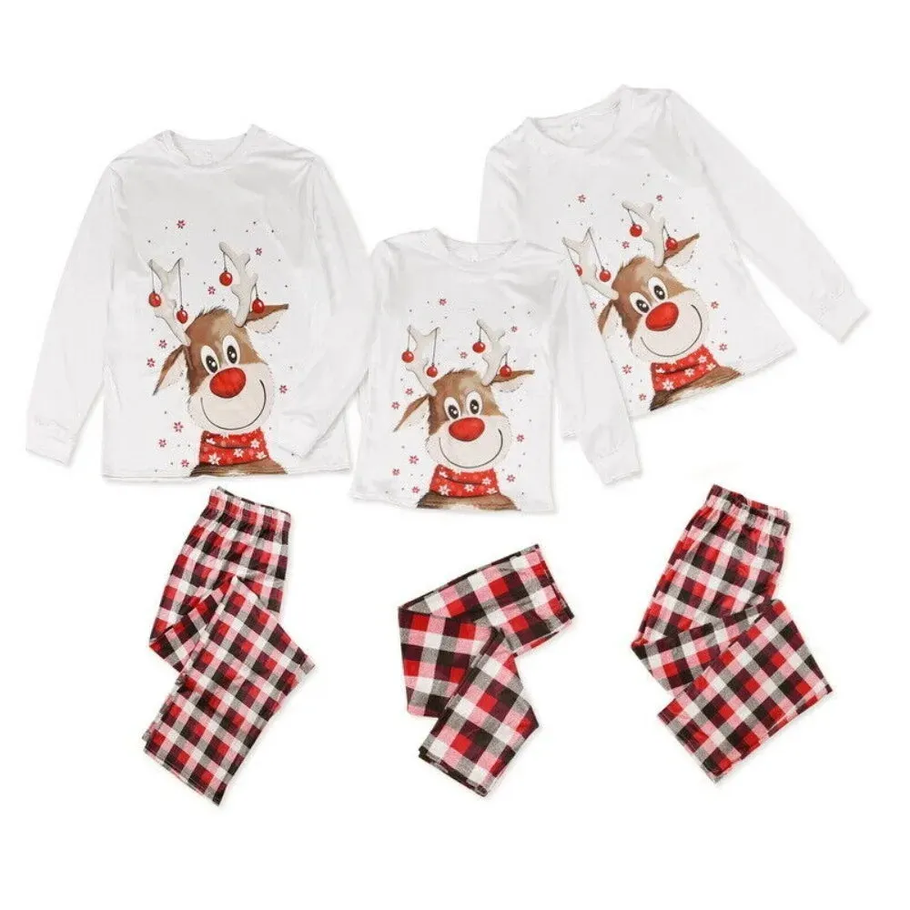 Matching Reindeer Pajamas for the Whole Family for Christmas Mornings