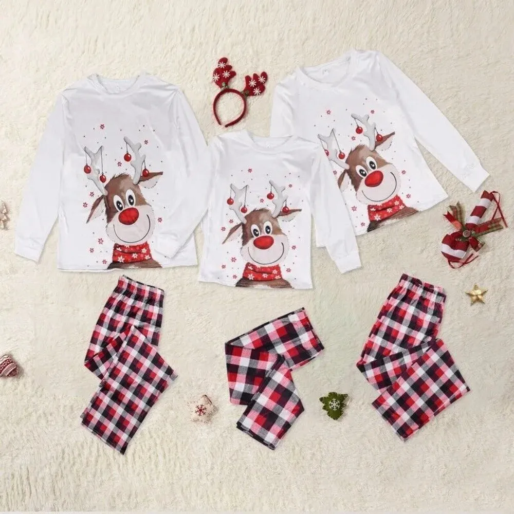 Matching Reindeer Pajamas for the Whole Family for Christmas Mornings