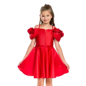 Miss playful red dress for teens