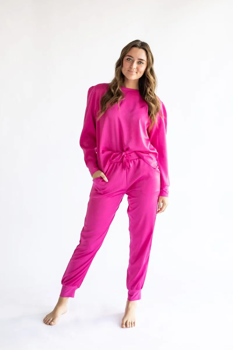 Must be Satin Pajamas - Hot Pink