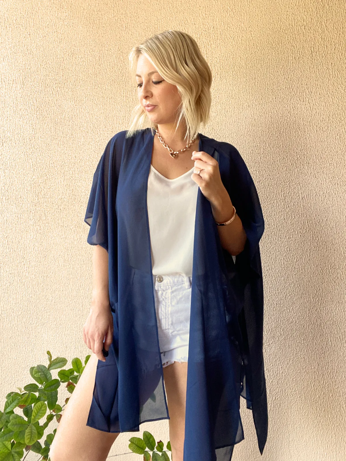 Navy Kimono - 3 lengths