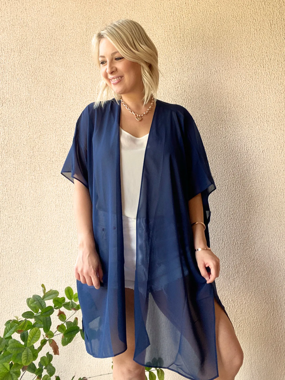 Navy Kimono - 3 lengths