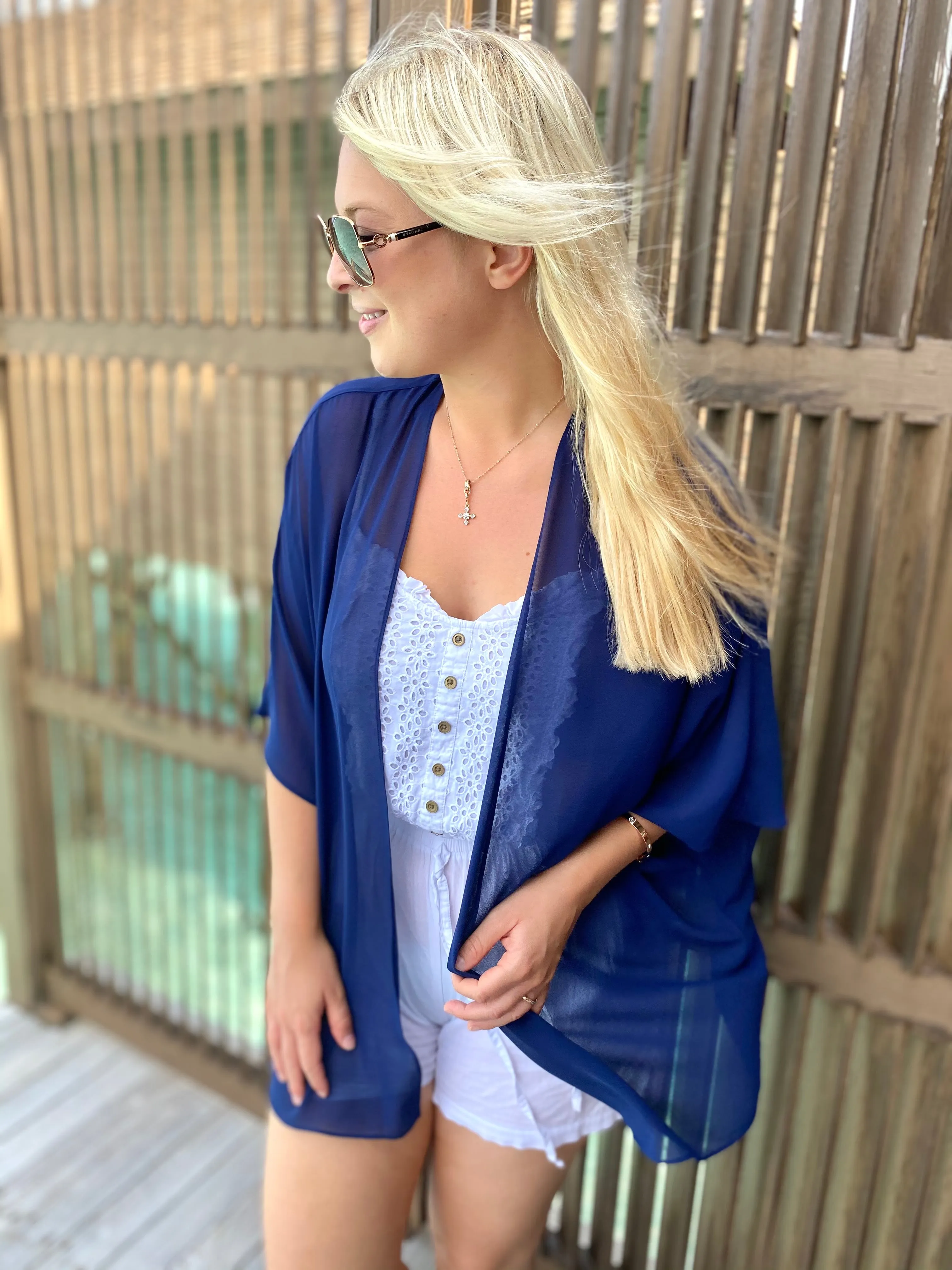 Navy Kimono - 3 lengths