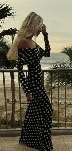 Playful Polka Dot Mermaid Dress