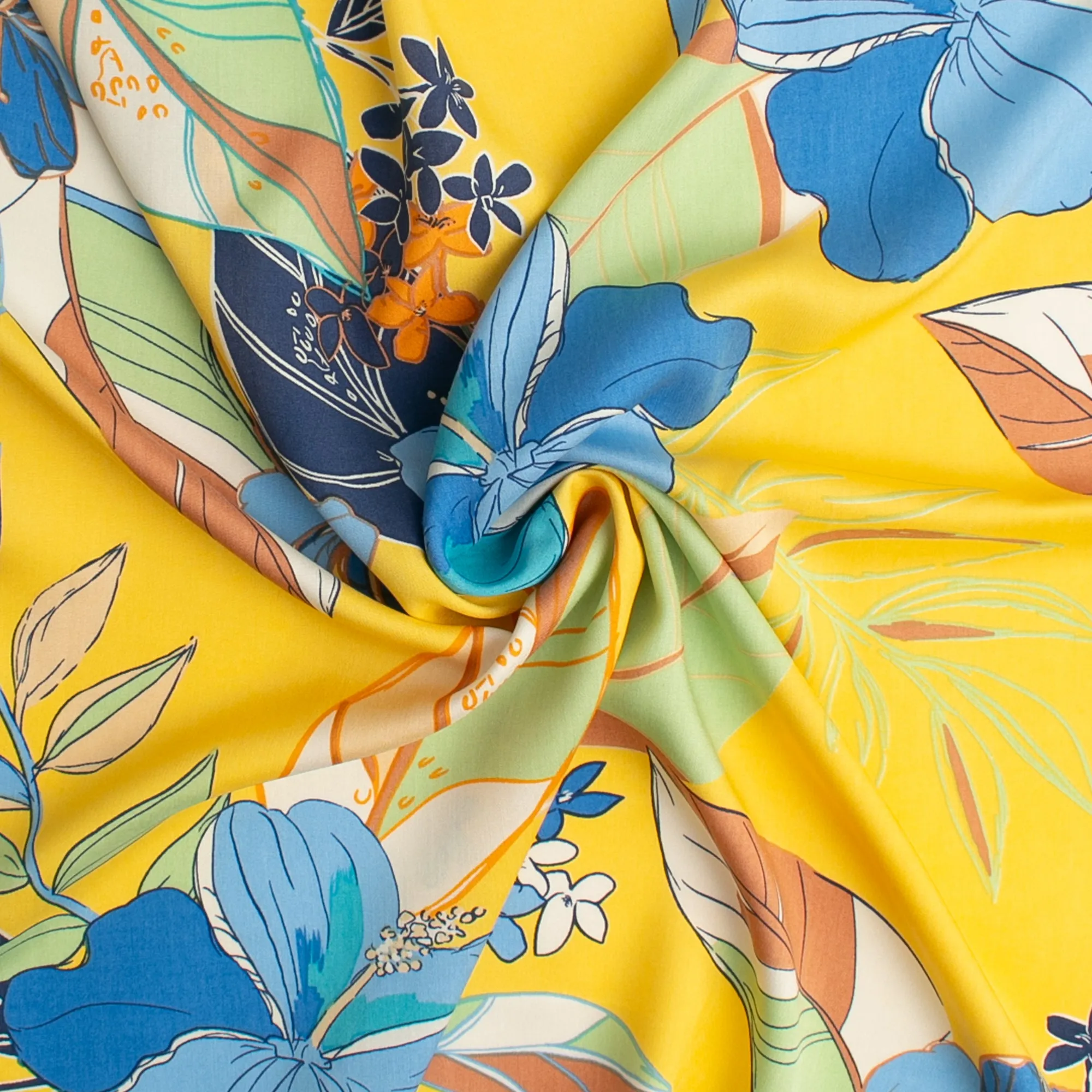 Printed Rayon Poplin - TIFFANY - 020 - Yellow