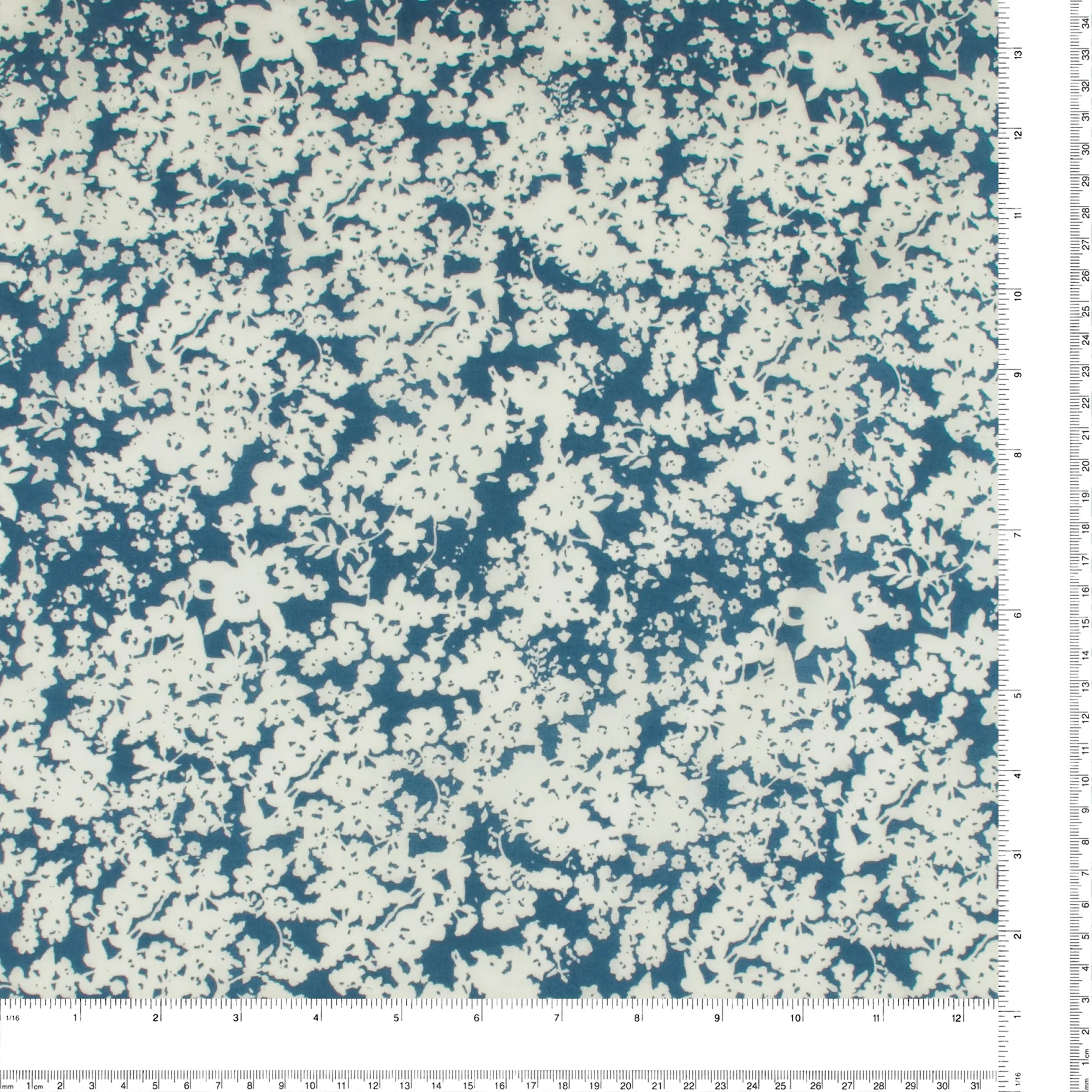 Printed Voile - SILVIA - 022 - Blue