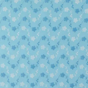 PUFF Printed Rayon Voile - Daisy - Blue