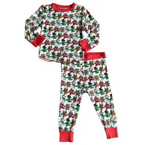 Rowdy Sprout Grateful Dead Holiday Bears Bamboo Thermal Pajamas