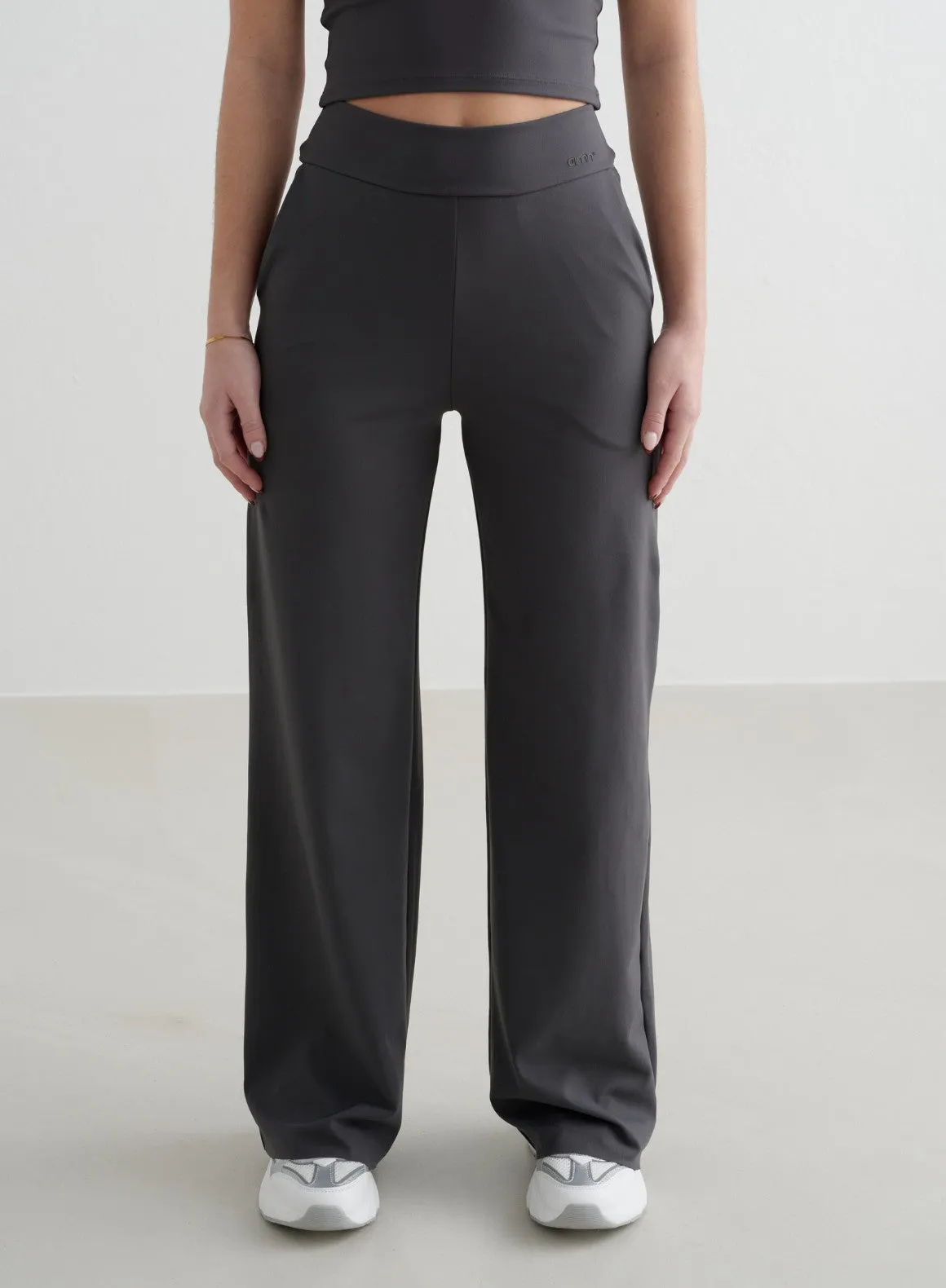 Shadow Grey Sense Wide Petite Pants