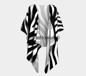 Silk Kimono Wrap Zebra