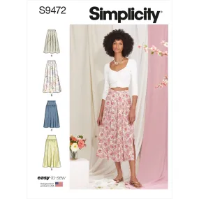 Simplicity Sewing Pattern S9472 Misses' Skirts