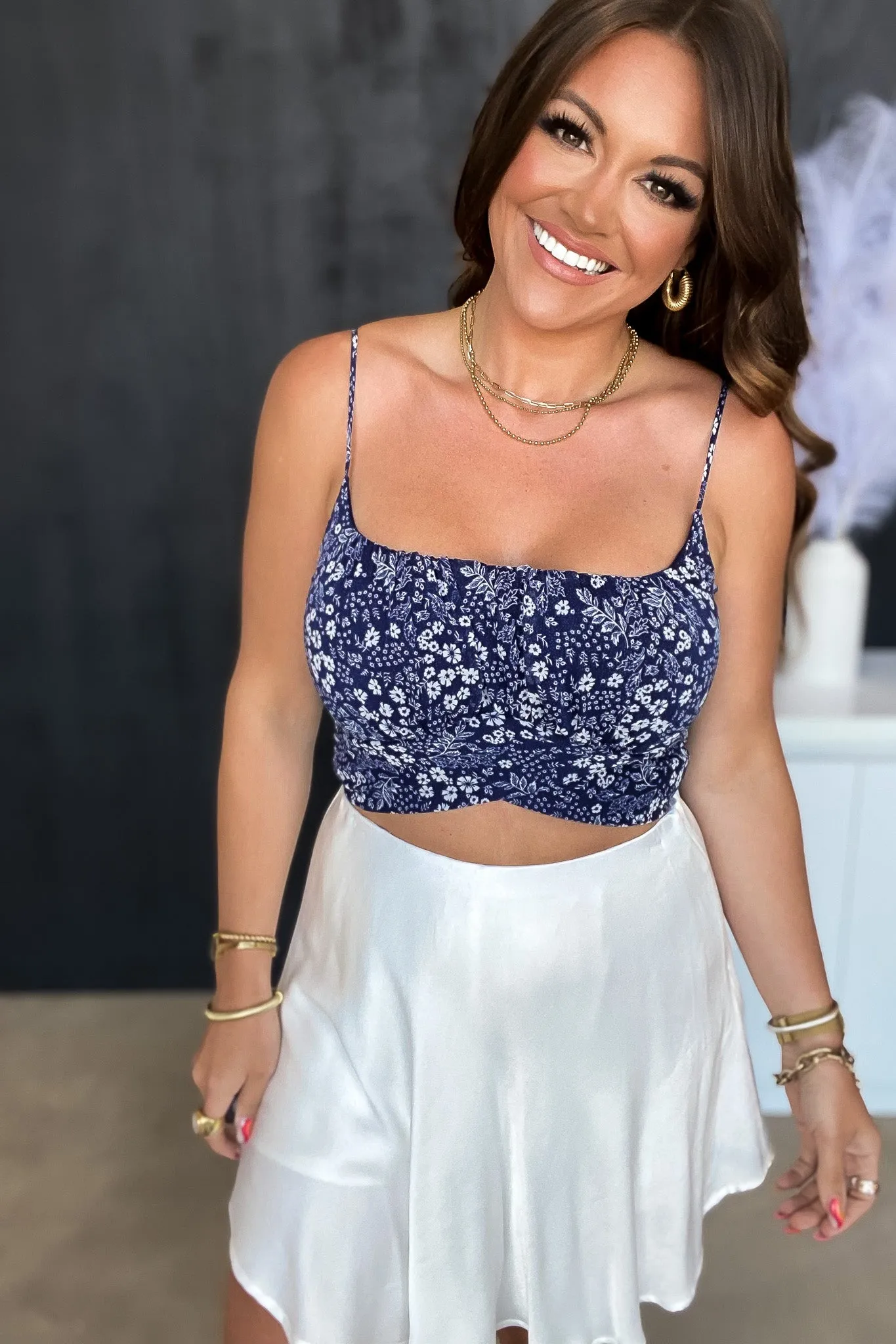 Sunny Side Up Navy Top