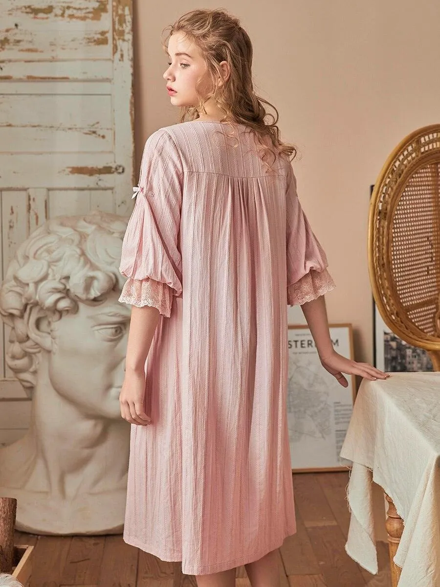 Victorian Nightgown, Vintage Cotton Nightgown