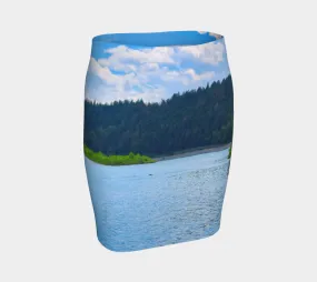 Women's Fitted Skirt - Edworthy Park Bow River