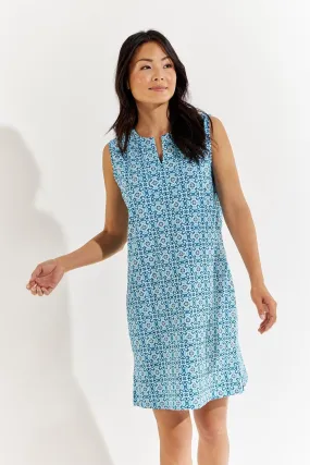 Women's Oceanside Tank Dress | Aruba Blue Medallion Bliss